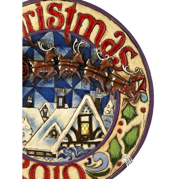 2010 Jim Shore Heartwood Creek Dash Away All Plate #4017641 Enesco Figurine - Picture 7 of 15